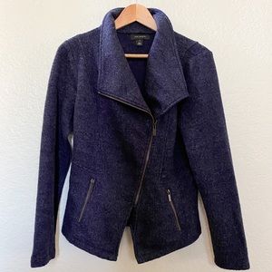 HALOGEN Wool Moto Style Jacket, Size Medium